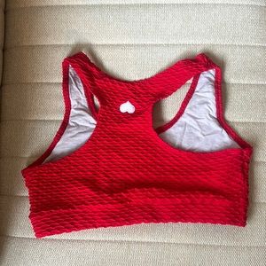 BBB - BOOTY BY BRABANTS Red sports bra - croc material